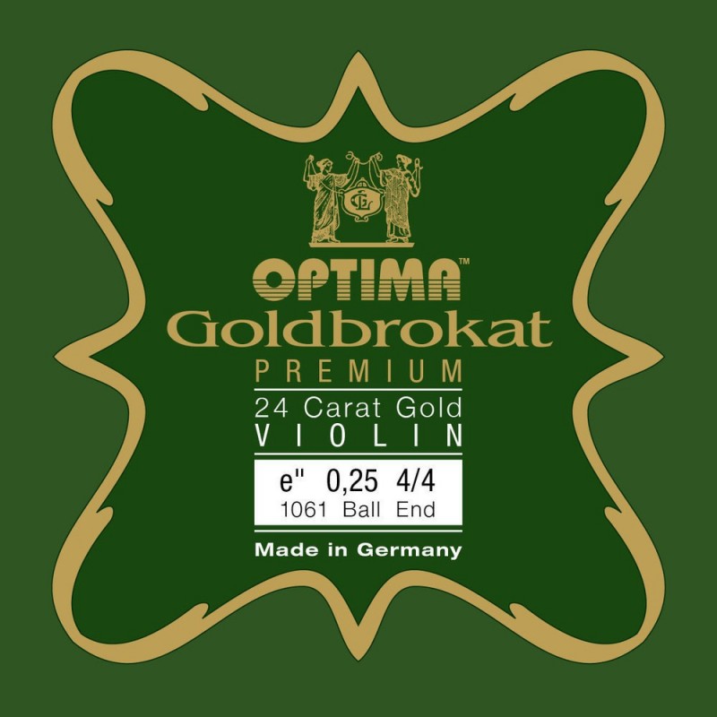 Optima 7163225 Struny do skrzypiec Goldbrokat Premium 24 Karat Gold